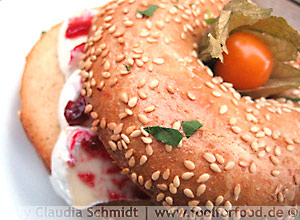 Bagel mit Camembert