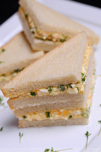 Eier-Mayo-Sandwich mit Kresse