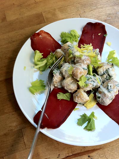 Rezept mit Bild für Jamie Olivers Kartoffelsalat mit Meerrettich