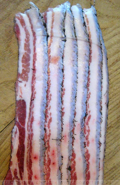 Streaky Bacon mit Borsten