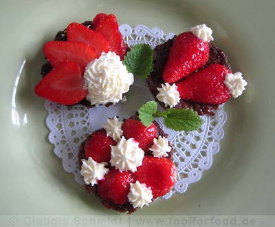 Tartletts mit Erdbeeren