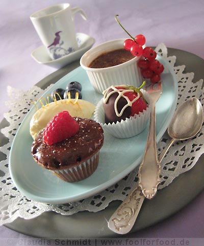 Schokoladenvariationen im Fotostudio der Zeitschrift "Lecker"