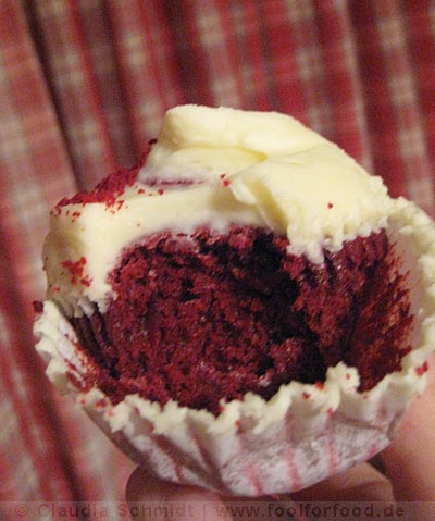 Red Velvet Cupcake der Hummingbird Bakery in London
