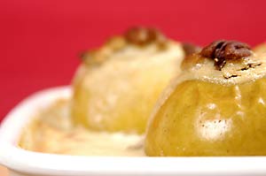 Bratapfel mit Ricotta und Walnüssen