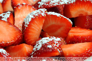 Gezuckerte Erdbeeren