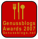 3. Platz beim Pop Blog Award 2007 f?r Fool for Food