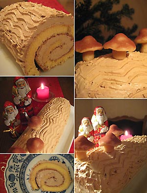 Buche de Noel - Yule Log - Weihnachtsscheit